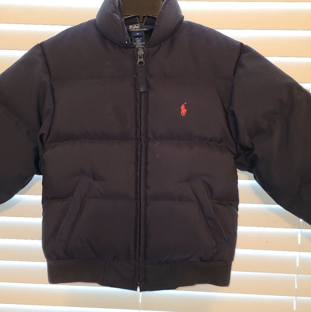 Ralph Lauren boys navy blue puffer coat